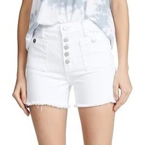 NWT J Brand Joan Super High Rise White Denim Shorts. Size 27